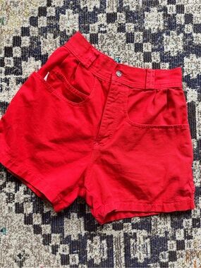Vintage red denim Contempo Casuals shorts